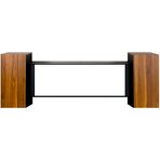 Каминокомплект Портал-тумба Style (Разборный) - Орех с черным с очагом Crystal 50 RF