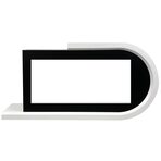 Электрокамин Basel R - Белый с черным с очагом Vision 42 LOG LED