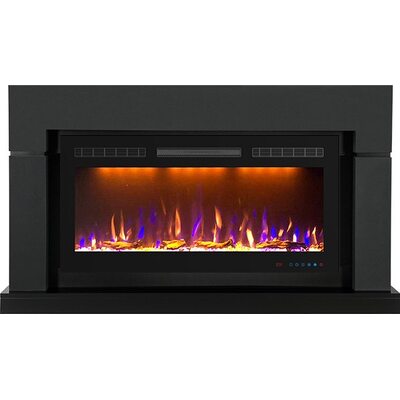 Электрокамин Lindos Graphite Grey (Ширина 1470мм) с очагом Crystal 36 RF