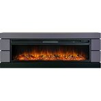 Каминокомплект Modern 60 SFT (Разборный) - Серый графит с очагом Vision 60 LOG LED