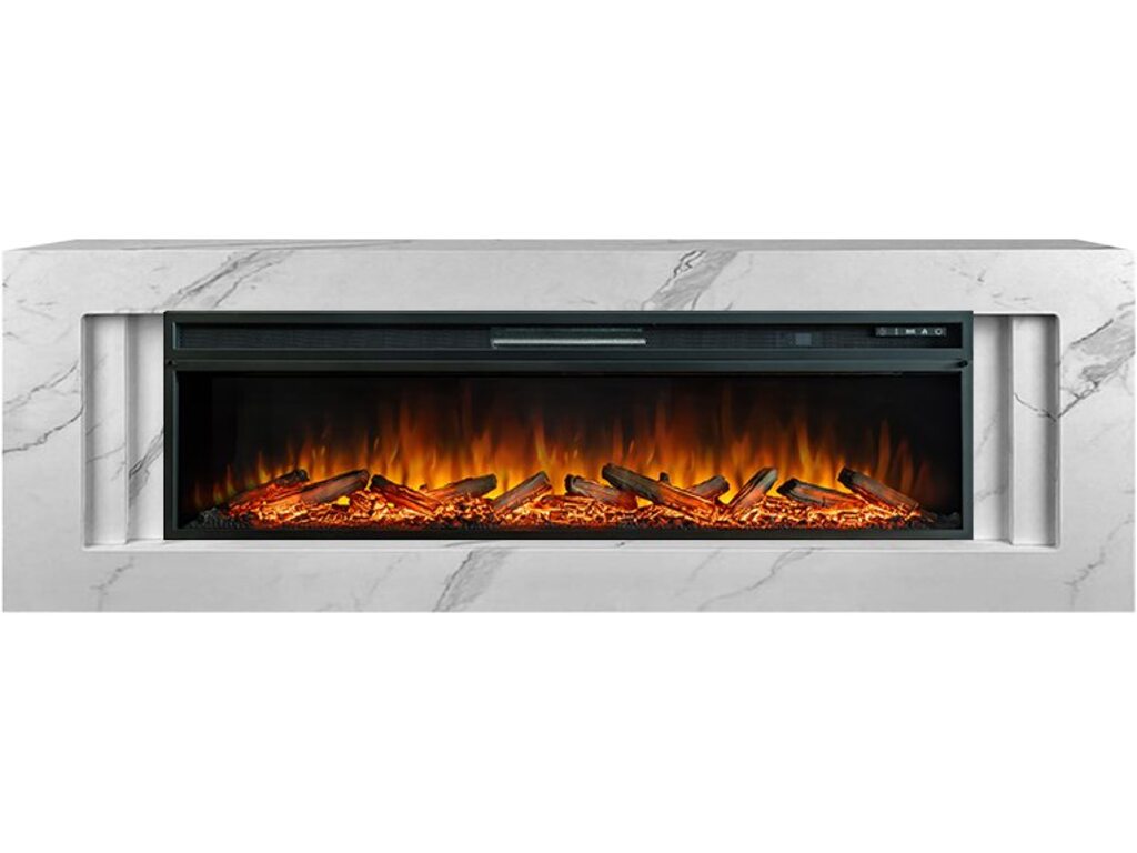 Каминокомплект Line 60 SFT White Marble (Разборный) - Белый мрамор с очагом Vision 60 LOG LED Каминокомплект Line 60 SFT White Marble (Разборный) - Белый мрамор с очагом Vision 60 LOG LED
