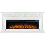 Электрический камин Valletta 60 - Белый с очагом Vision 60 LOG LED