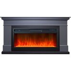 Электрокамин напольный California Graphite - Серый графит (Высота 850 мм) с очагом Vision 42 LED
