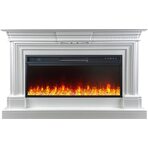 Электрокамин напольный Chelsea - Белый (Ширина 1350 мм) с очагом Vision 42 LED