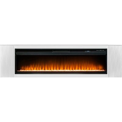 Каминокомплект Портал-тумба Madison (Разборный) - Бьянко белый с очагом Vision 60 LED