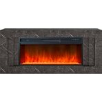 Электрокамин напольный Line 42 SFT Stone Touch - Серый мрамор с очагом Vision 42 LED