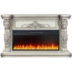 Электрокамин напольный Windsor 42 - Слоновая кость с темной патиной с очагом Vision 42 LED