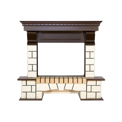 Портал Royal Flame Pierre Luxe - Белый / Темный дуб (Ширина 1150 мм)