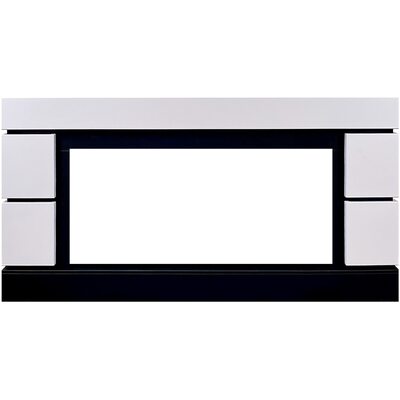 Портал Royal Flame Modern 42 CRM (Разборный) - Белый с черным