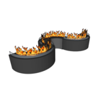 Автоматический биокамин модульный радиусный биокамин ABC FIREPLACE