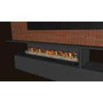 Биокамин ABC FIREPLACE встроенный в мебель под телевизором