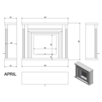 Напольный биокамин Kratki April