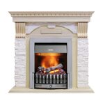 Электрический камин Dimplex Dublin (арочный сланец крем) с очагом Opti-Myst Danville