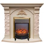 Электрокамин RealFlame Athena STD/EUG WT с очагом Fobos s Lux BL/BR