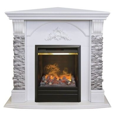 Электрокамин RealFlame Athena Corner GR STD/EUG/25/24 WT с очагом 3D Olympic