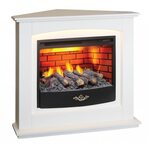 Электрокамин Real-Flame Canada Corner 25.5 WT c подсветкой c очагом 3D Firestar 25,5
