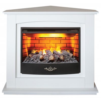 Электрокамин Real-Flame Canada Corner 25.5 WT c подсветкой c очагом 3D Firestar 25,5