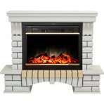 Электрокамин Real-Flame Country 26 WT с очагом Moonblaze lux Bl/Br