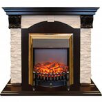 Электрокамин Real-Flame Dublin Lux STD/EUG 24 AO с очагом Fobos s Lux BL/BR