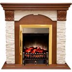 Электрокамин Real-Flame Dublin Lux STD/EUG 24 AO с очагом Fobos s Lux BL/BR
