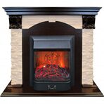 Электрокамин Real-Flame Dublin Lux STD/EUG 24 AO с очагом Majestic s Lux BL