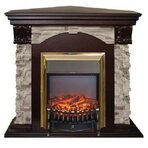 Электрокамин Real-Flame Dublin ROCK Corner STD/EUG 24 AO с очагом Fobos s Lux BL/BR