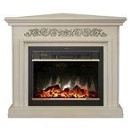 Электрокамин Real-Flame Leticia Corner 26 WT с очагом Moonblaze Lux Bl/Br