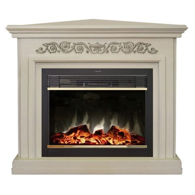 Электрокамин Real-Flame Leticia Corner 26 WT с очагом Moonblaze Lux Bl/Br