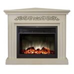 Электрокамин Real-Flame Leticia Corner 26 WT с очагом Moonblaze Lux Bl/Br