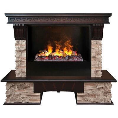 Электрокамин Real-Flame Rockland 26 AO с очагом 3D Cassette 630+Black вставка