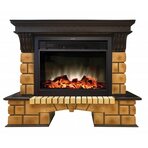 Электрокамин Real-Flame Stone Brick 26 AO с очагом Moonblaze lux Bl/Br