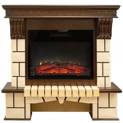 Электрокамин Real-Flame Stone 24 AO с очагом Kendal 24