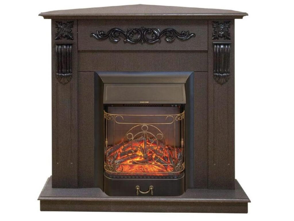 Электрокамин Real-Flame Dominica Corner STD/EUG DN с очагом Majestic s Lux BL Электрокамин Real-Flame Dominica Corner STD/EUG DN с очагом Majestic s Lux BL