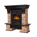Портал Pietra Classic камень сланец натуральный, шпон темный дуб