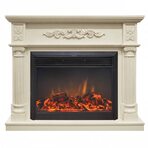 Электрокамин Real-Flame Silvia 26 WT с очагом Moonblaze Lux Bl/Br