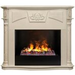 Электрокамин Real-Flame Sofia WT с очагом 3D Cassette 630 + Black вставка