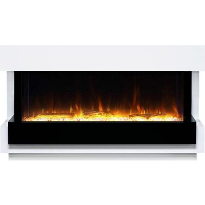 Электрокамин Royal Flame Cube 50 белый с черным с очагом Astra 50 RF