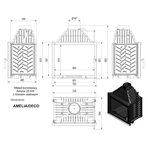 Каминная топка Amelia/DECO прямое стекло