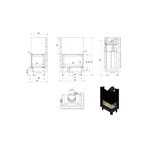 Каминная топка MBM/P/BS/G/SG, Г-образное стекло справа, гильотина