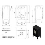 Печь-камин Koza/S10/SIMPLE