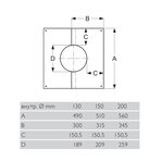Декоративная пластина Schiedel Permeter, XXL, 35°-45°, Ø130 мм