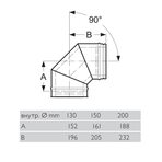 Отвод дымохода Schiedel Permeter 25, 90°, Ø200 мм