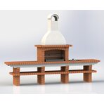 Барбекю из кирпича Элегия 858 с грилем