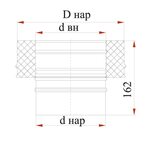 Заглушка нижняя моно-термо с D250 на D250/330, AISI 439 (0,8 мм)
