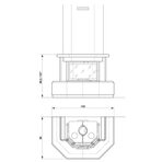 Облицовка COSTANZA 64 Red Alhambra, с деревянной балкой (Palazzetti)