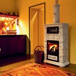 Печь Marlene Maxi forno, с зад.керам, bianco+decoro D3 (Sergio Leoni)