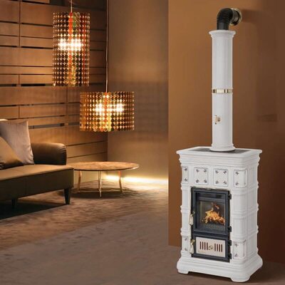 Печь Marlene Mini, bianco + decoro D1 (Sergio Leoni)