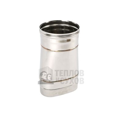 Переход Моно П-М с овала 100х200 в диам D150, 304-0,5