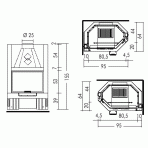 Топка Tekno 2V dx (EdilKamin)